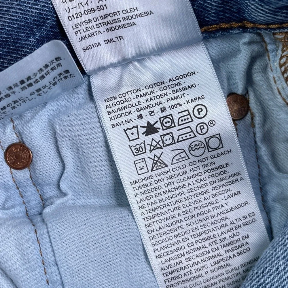 Levis 501 Jeans Mens 35x34 Blue Original Fit Button Fly Straight Cotton Denim